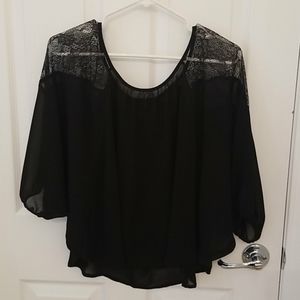 Black with lace top